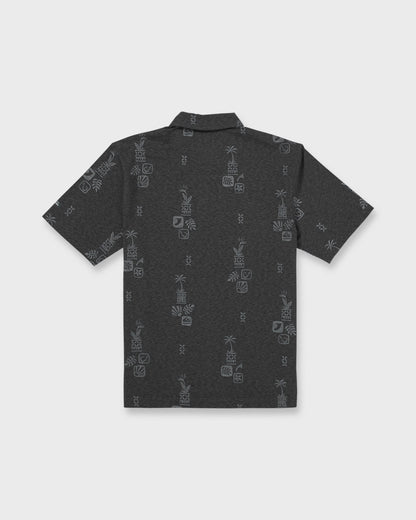 Waterman Mystic Fin UPF 50 Short Sleeve Jersey Polo Shirt - Phantom