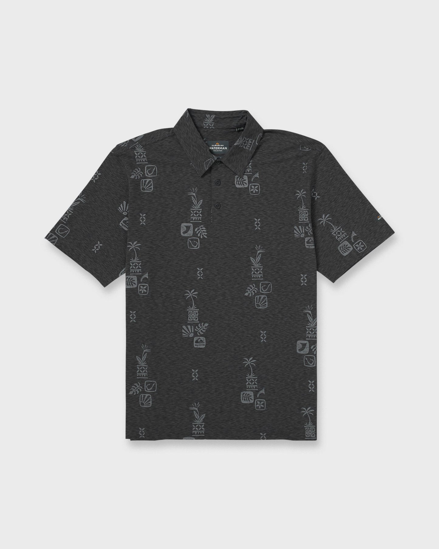 Waterman Mystic Fin UPF 50 Short Sleeve Jersey Polo Shirt - Phantom