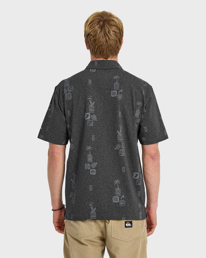 Waterman Mystic Fin UPF 50 Short Sleeve Jersey Polo Shirt - Phantom