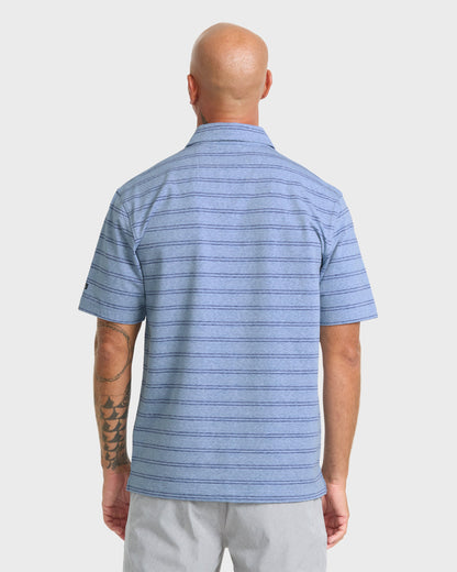 Waterman Shank UPF 50 Short Sleeve Jersey Polo - Riviera