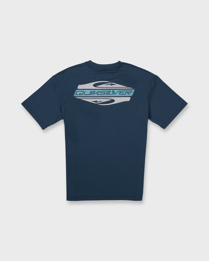 Everyday Graphic UPF 50 Hooded Short Sleeve Surf Shirt - Dark Denim