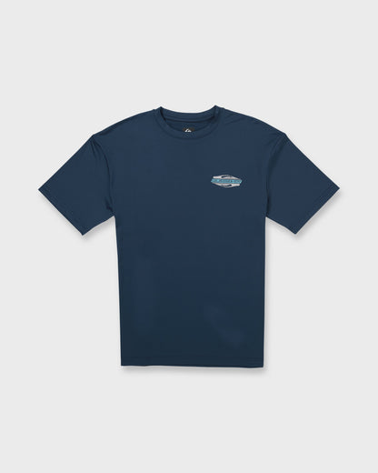 Everyday Graphic UPF 50 Hooded Short Sleeve Surf Shirt - Dark Denim