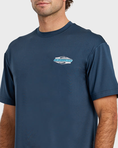 Everyday Graphic UPF 50 Hooded Short Sleeve Surf Shirt - Dark Denim