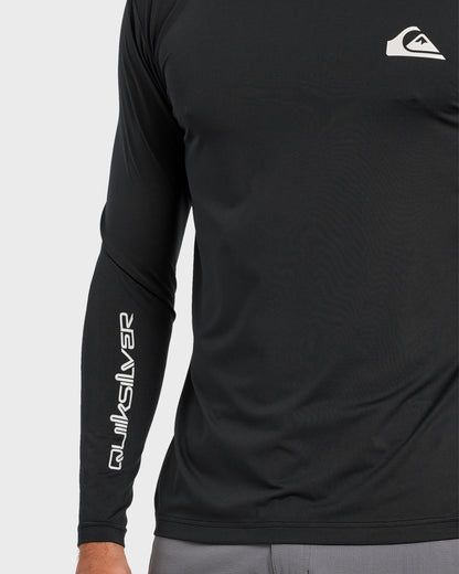 Everyday Hooded UPF 50 Long Sleeve Surf Shirt - Black