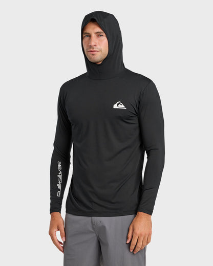 Everyday Hooded UPF 50 Long Sleeve Surf Shirt - Black