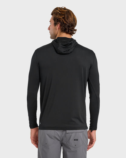 Everyday Hooded UPF 50 Long Sleeve Surf Shirt - Black