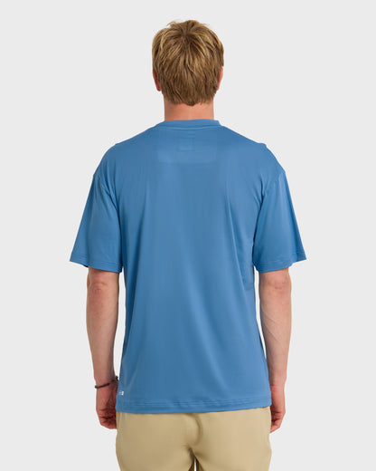 DNA Logo UPF 50 Short Sleeve Surf Shirt - Riviera