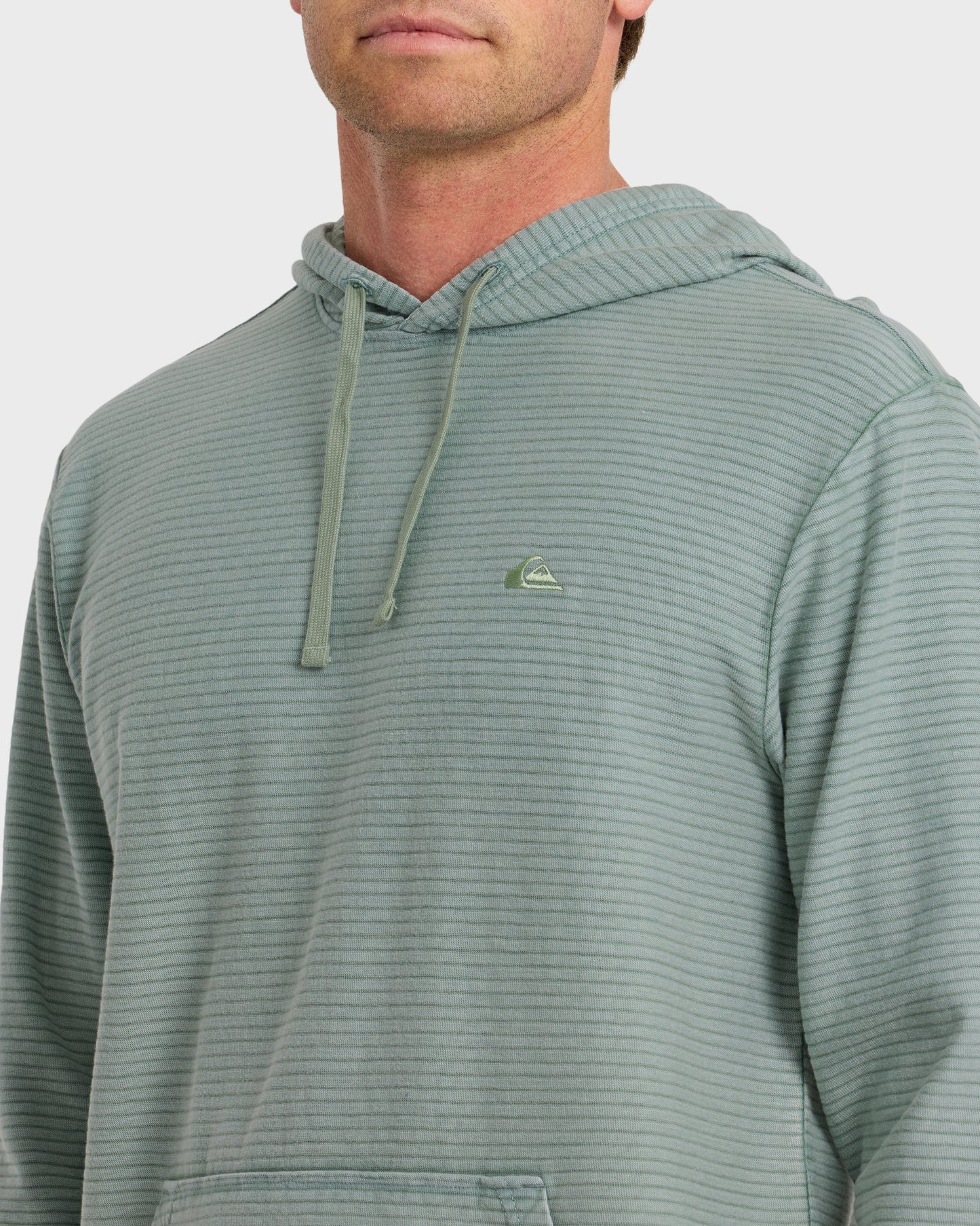 Alamitos Jacquard Stripe Pullover Hoodie - Lily Pad