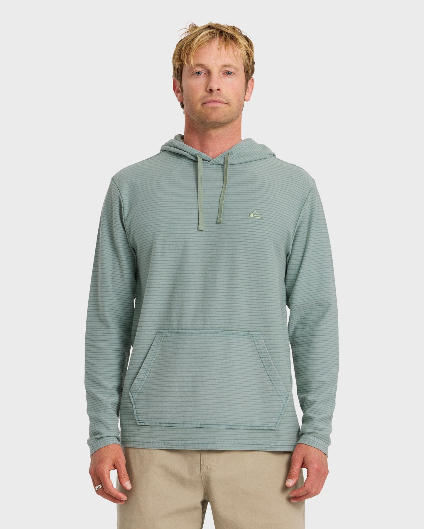 Alamitos Jacquard Stripe Pullover Hoodie - Lily Pad