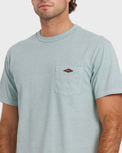 Saltwater Pigment-Dyed Short Sleeve Pocket Tee - Blue Haze