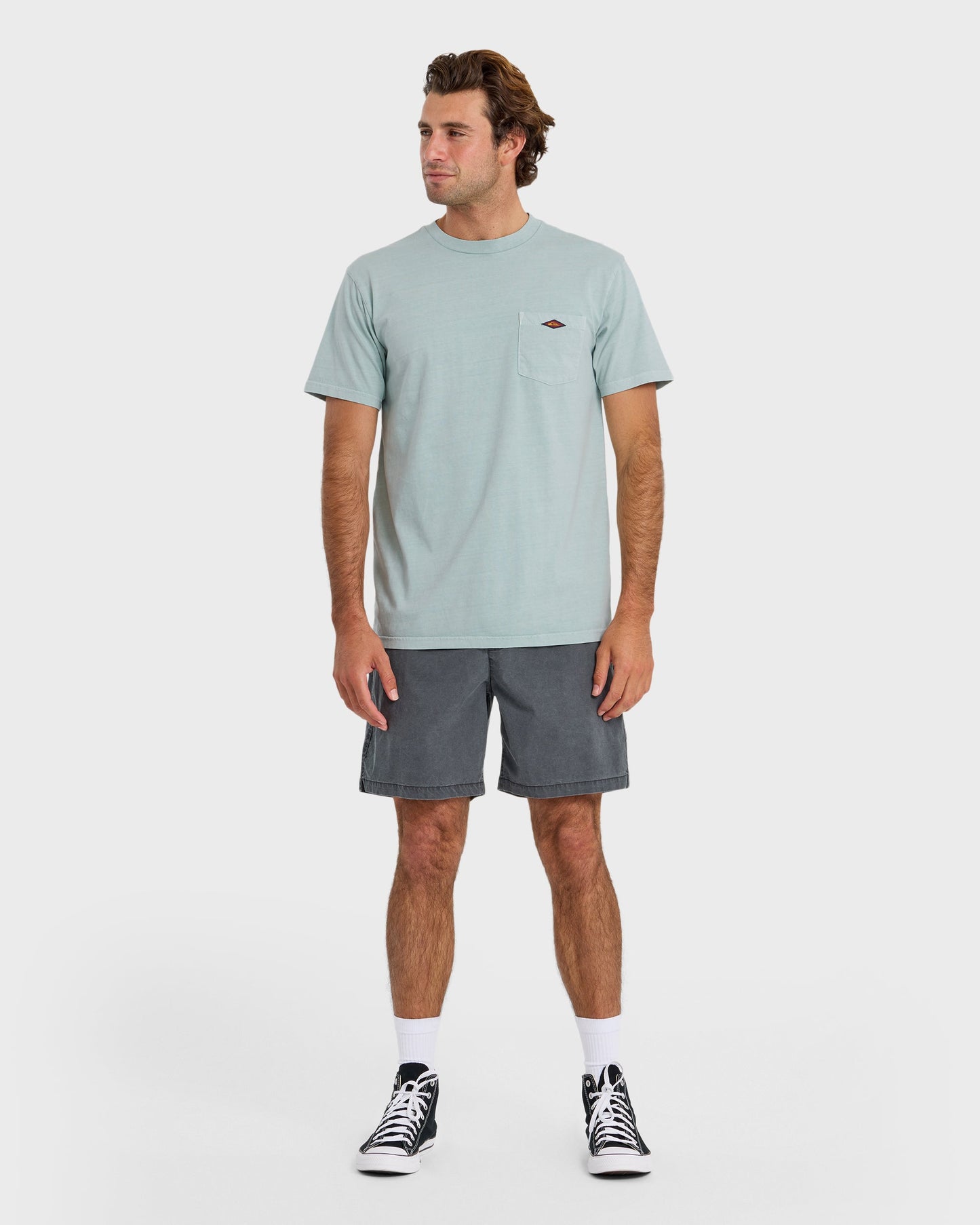 Saltwater Pigment-Dyed Short Sleeve Pocket Tee - Blue Haze