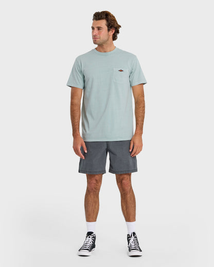 Saltwater Pigment-Dyed Short Sleeve Pocket Tee - Blue Haze