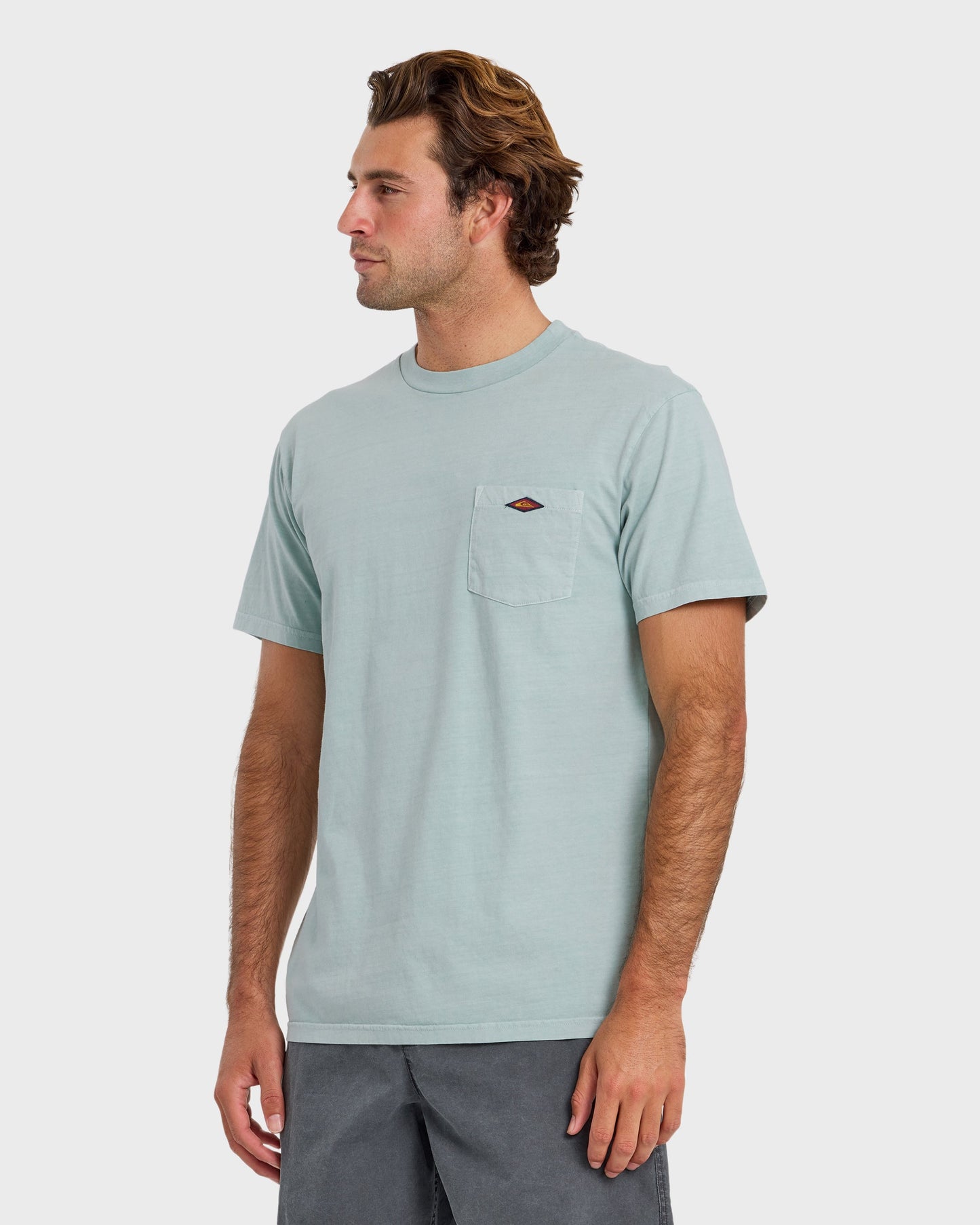 Saltwater Pigment-Dyed Short Sleeve Pocket Tee - Blue Haze