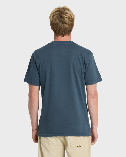 Saltwater Pigment-Dyed Short Sleeve Pocket Tee - Dark Denim