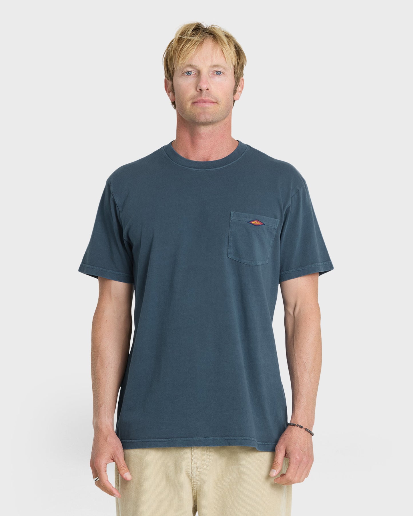 Saltwater Pigment-Dyed Short Sleeve Pocket Tee - Dark Denim