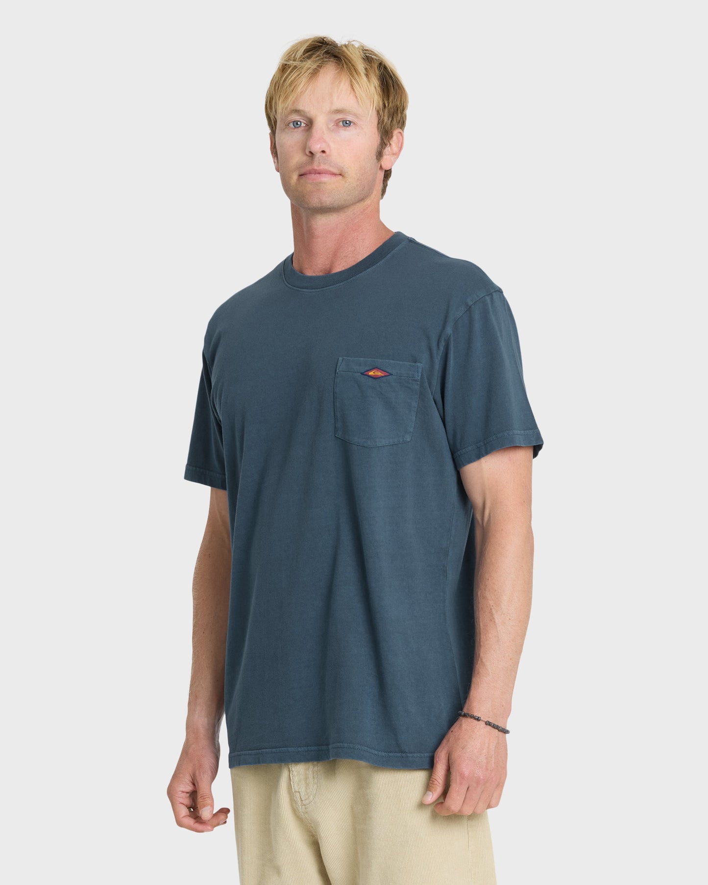 Saltwater Pigment-Dyed Short Sleeve Pocket Tee - Dark Denim
