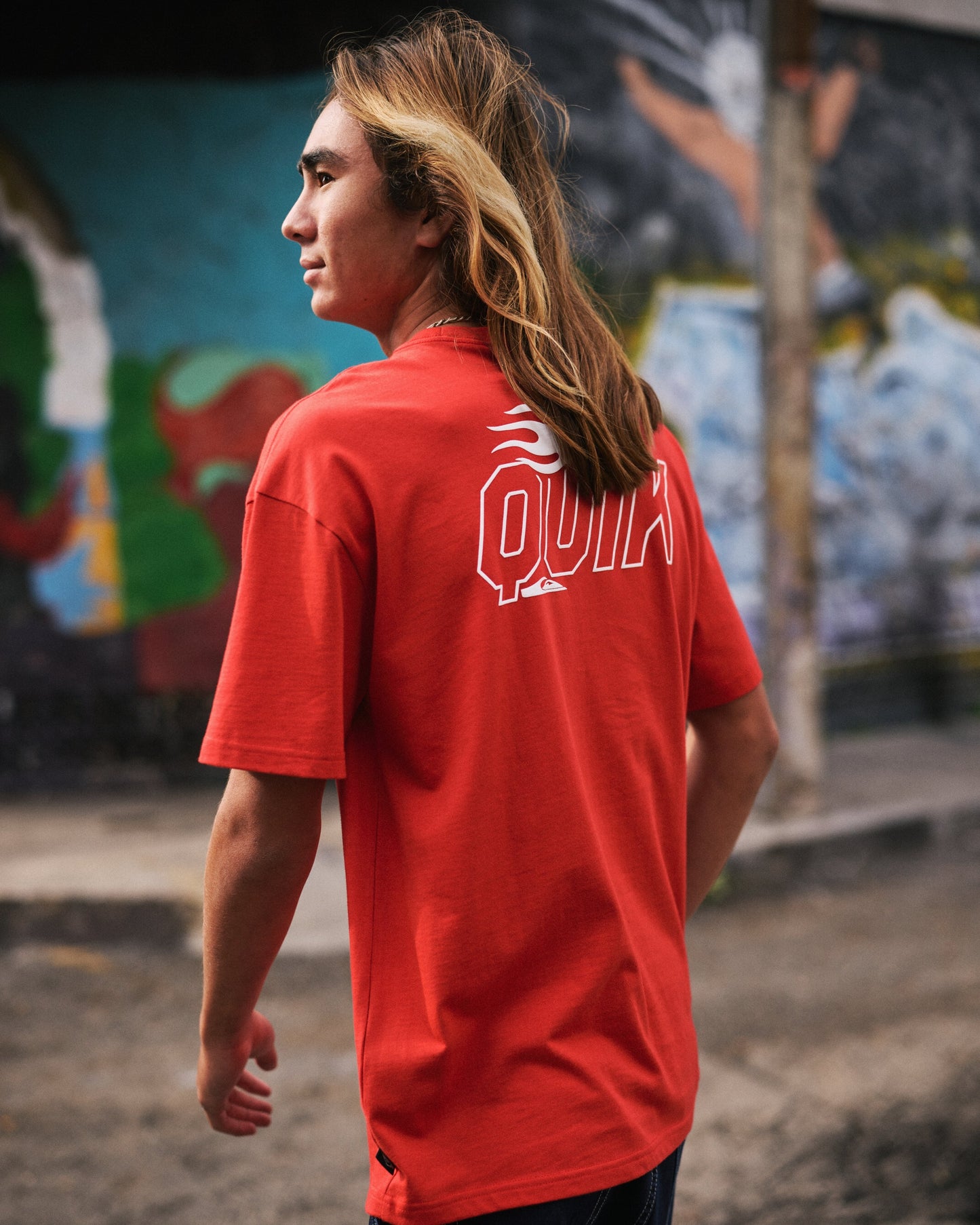 Stacked Mercury Oversized Heavyweight Short Sleeve T-Shirt - Salsa