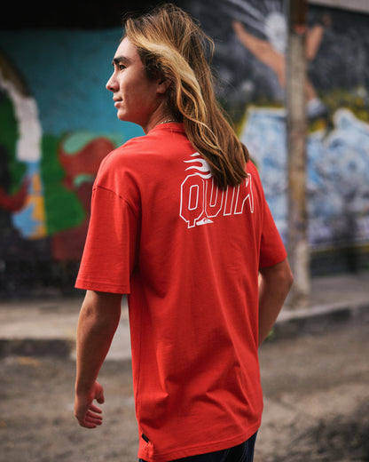 Stacked Mercury Oversized Heavyweight Short Sleeve T-Shirt - Salsa