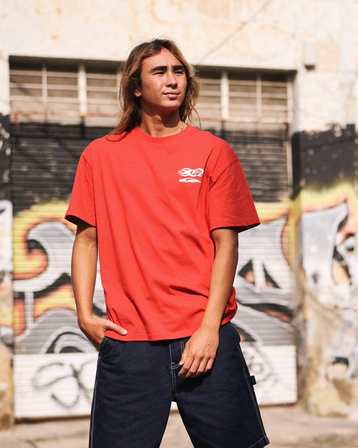 Stacked Mercury Oversized Heavyweight Short Sleeve T-Shirt - Salsa