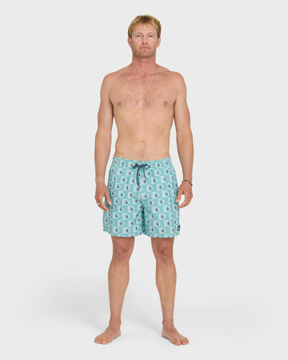 Mix Volley 17" Swim Trunks - Crystal Seas
