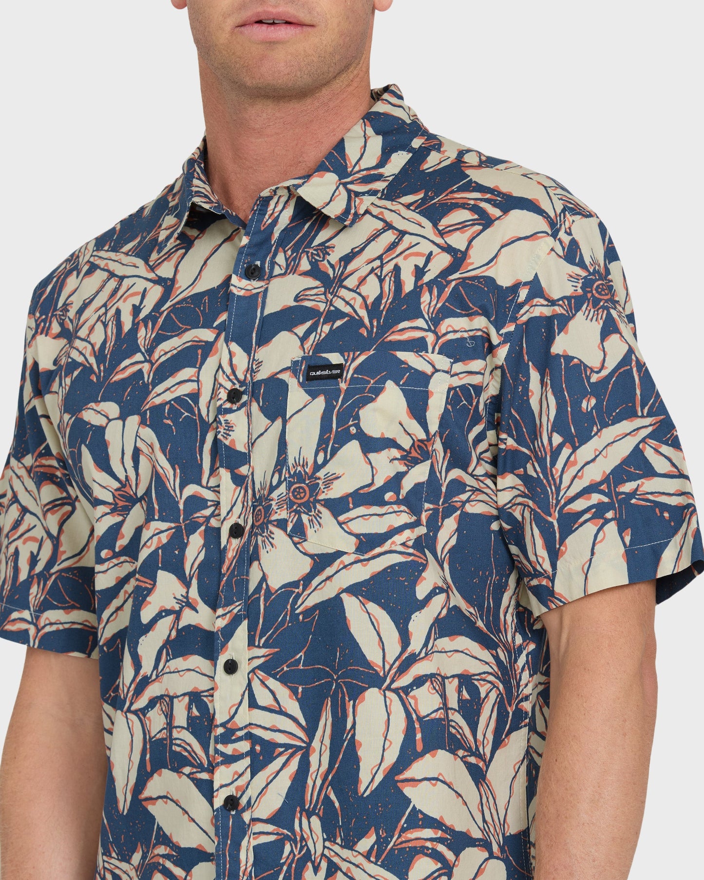 Cantina Classic Short Sleeve Cotton Shirt - Dark Denim