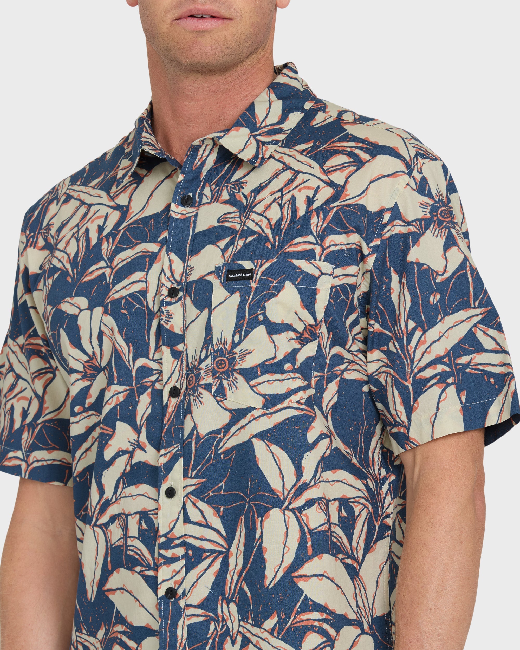 Cantina Classic Short Sleeve Cotton Shirt - Dark Denim