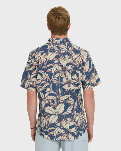 Cantina Classic Short Sleeve Cotton Shirt - Dark Denim