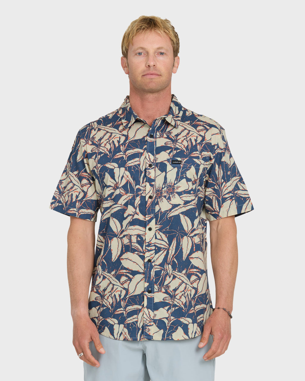Cantina Classic Short Sleeve Cotton Shirt - Dark Denim