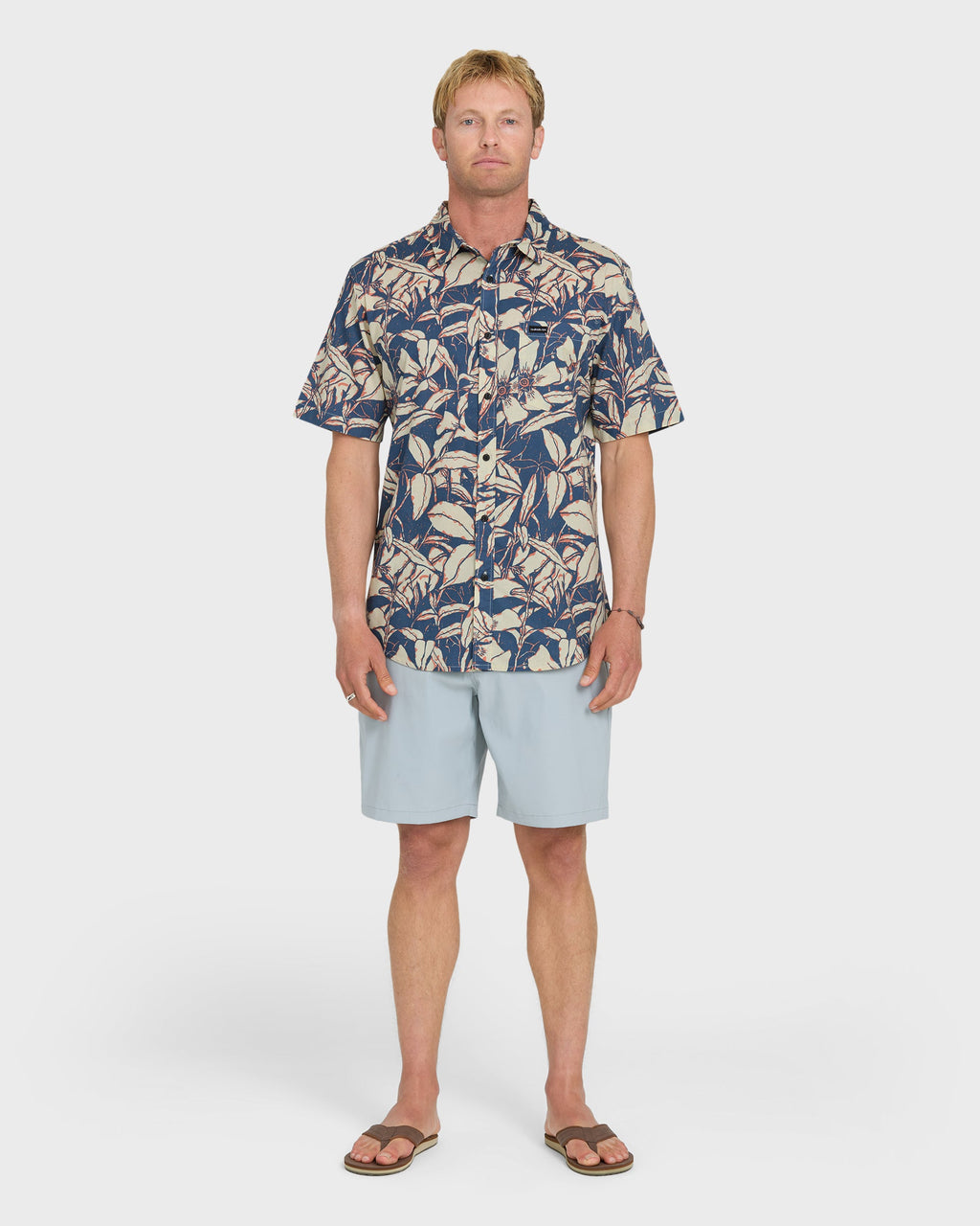 Cantina Classic Short Sleeve Cotton Shirt - Dark Denim