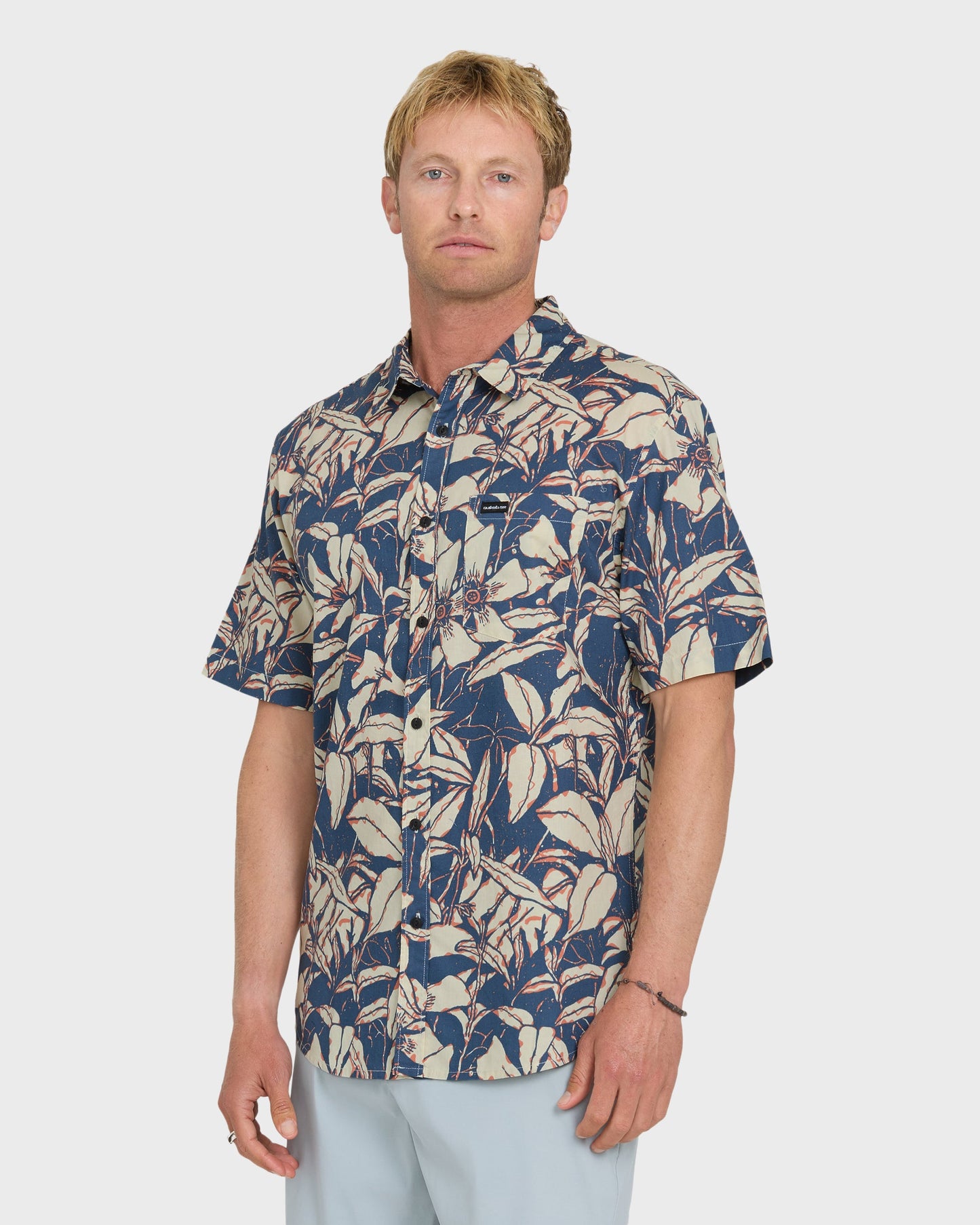 Cantina Classic Short Sleeve Cotton Shirt - Dark Denim