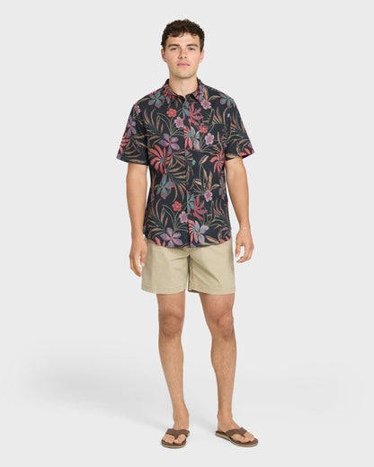Pearlridge Classic Short Sleeve Woven Shirt - Total Eclipse