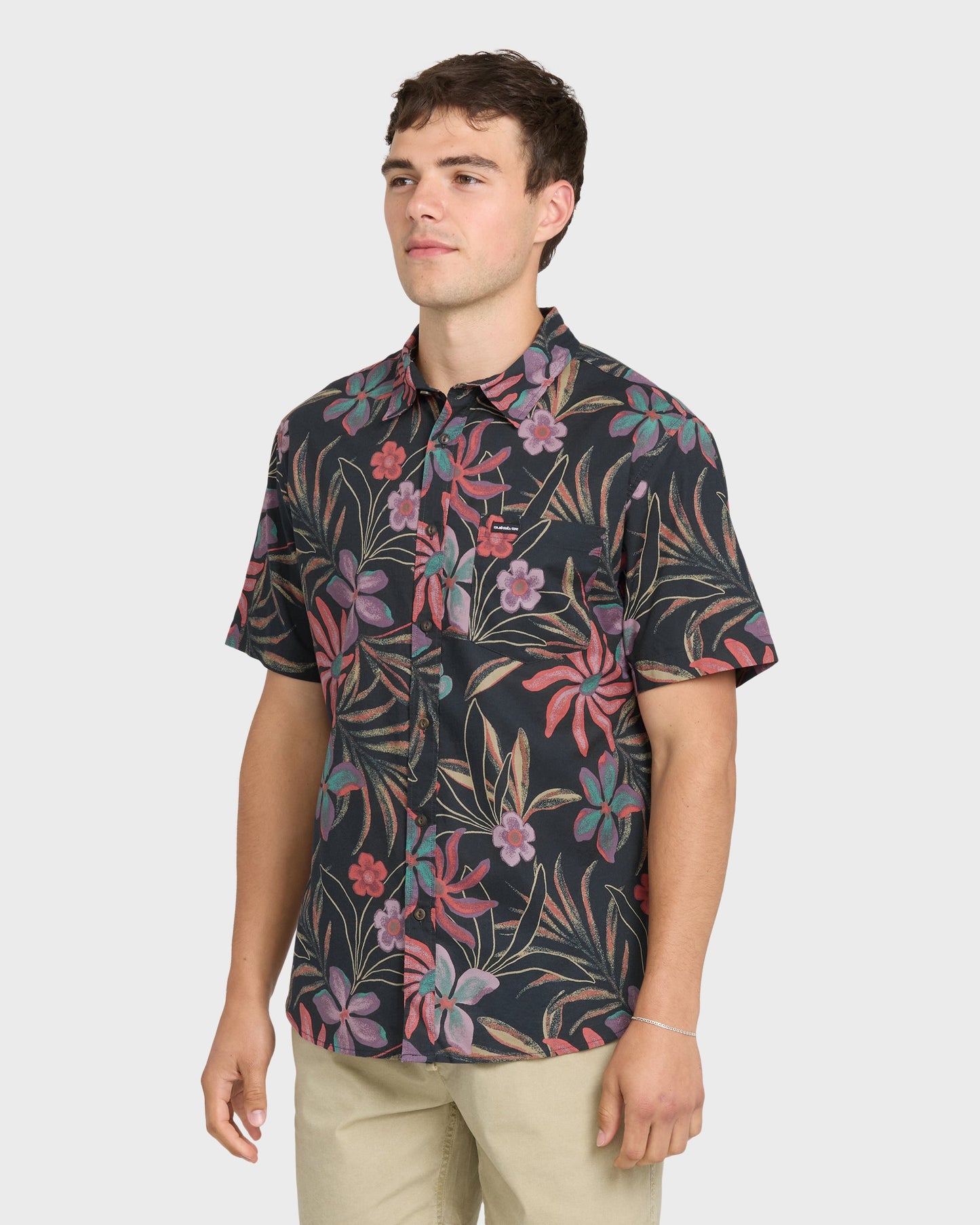Pearlridge Classic Short Sleeve Woven Shirt - Total Eclipse