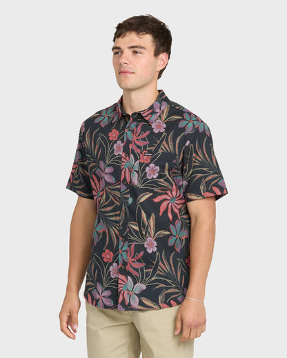 Pearlridge Classic Short Sleeve Woven Shirt - Total Eclipse