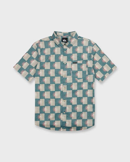 Sundial Classic Stretch Short Sleeve Woven Shirt - Mediterranea