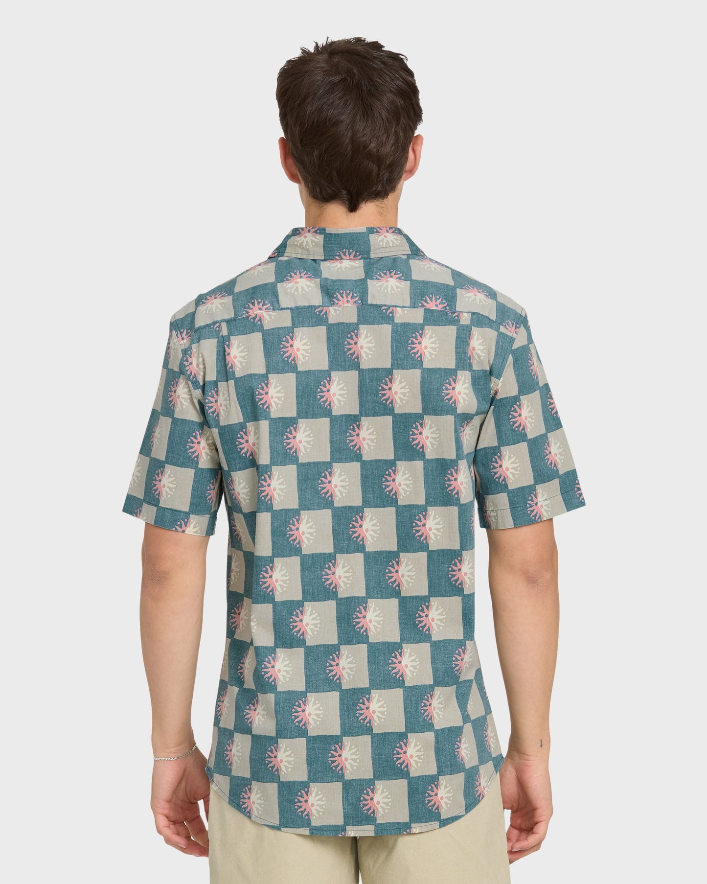 Sundial Classic Stretch Short Sleeve Woven Shirt - Mediterranea