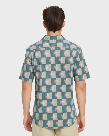 Sundial Classic Stretch Short Sleeve Woven Shirt - Mediterranea