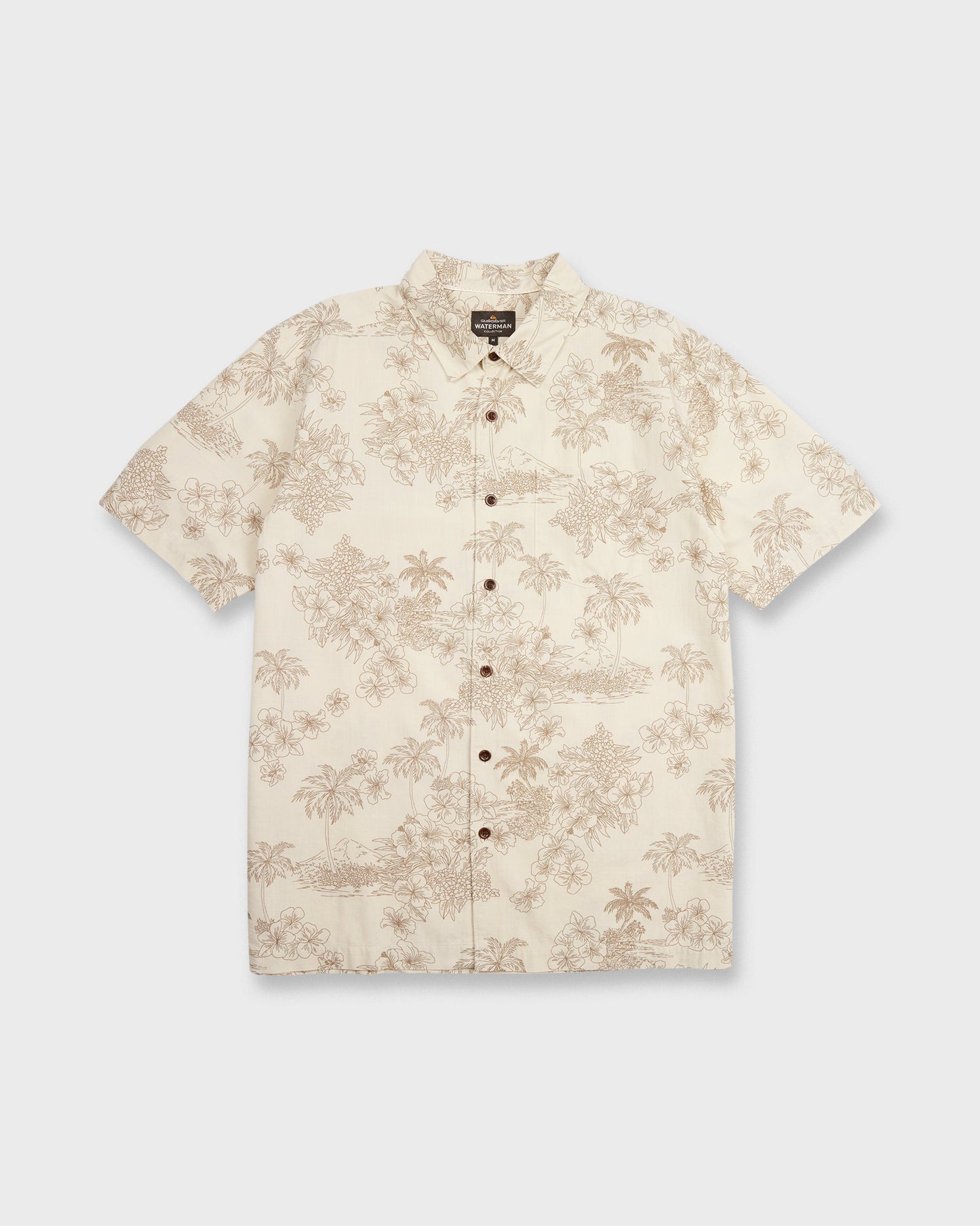 Waterman Island Vibes Short Sleeve Woven Shirt - Moonbeam