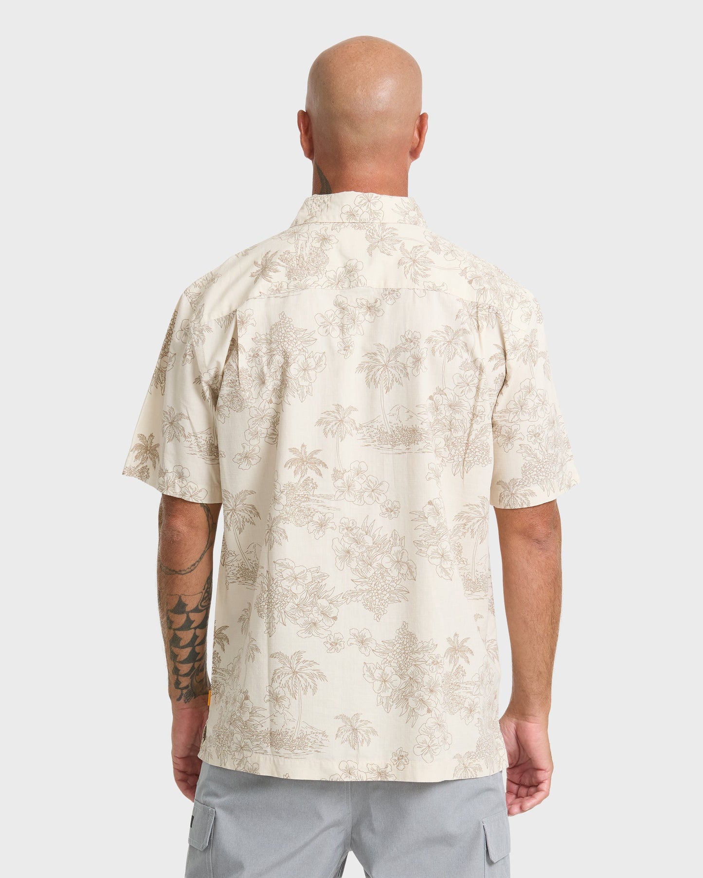Waterman Island Vibes Short Sleeve Woven Shirt - Moonbeam