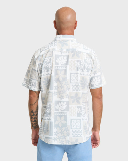 Waterman Sandy Cove Short Sleeve Woven Shirt - White