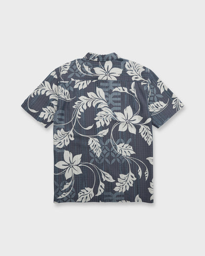 Waterman Tropic Bloom Short Sleeve Woven Shirt - Dark Denim