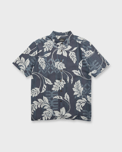 Waterman Tropic Bloom Short Sleeve Woven Shirt - Dark Denim