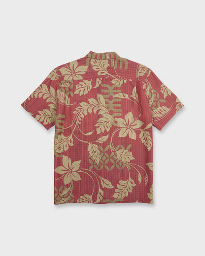 Waterman Tropic Bloom Short Sleeve Woven Shirt - Marsala