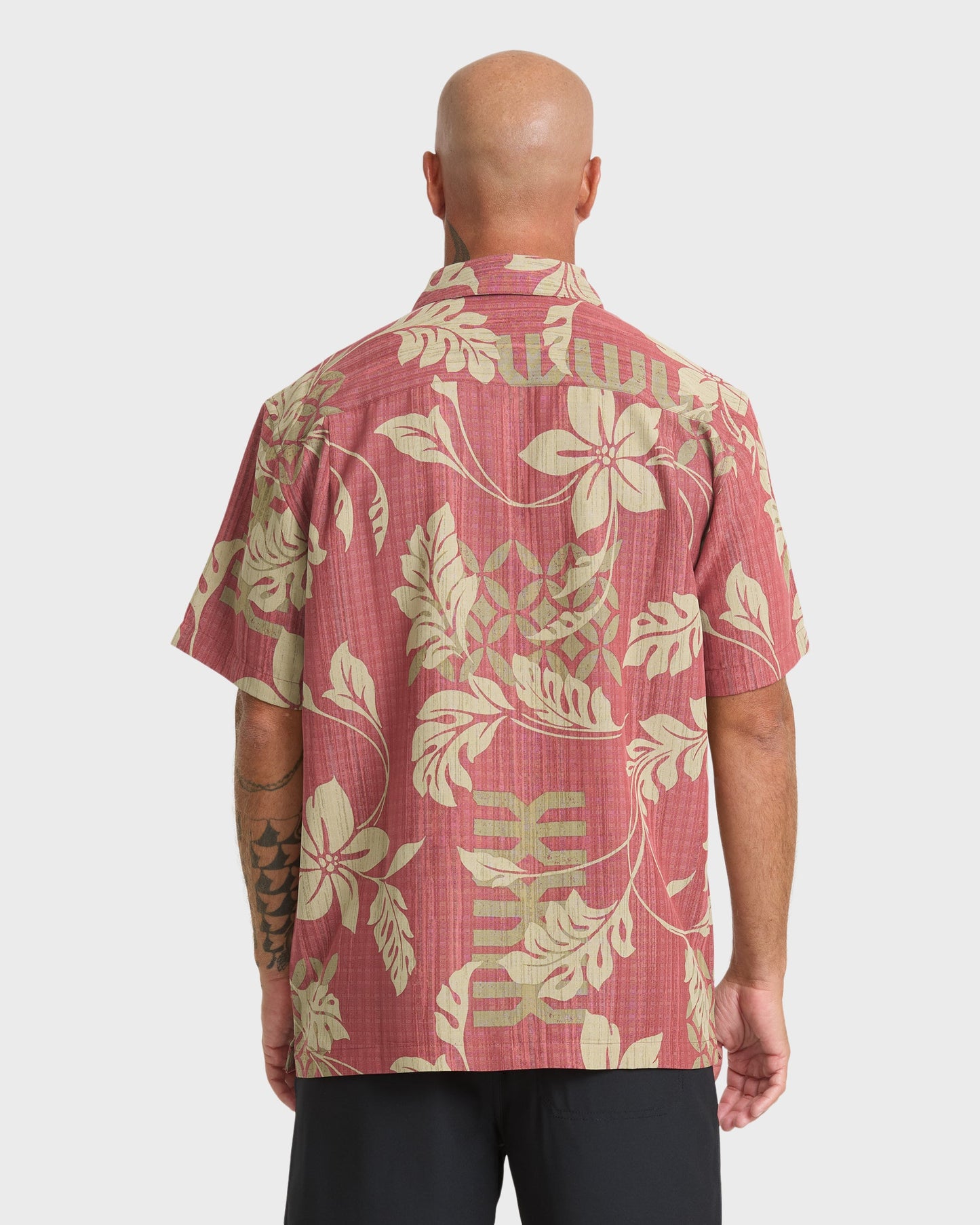 Waterman Tropic Bloom Short Sleeve Woven Shirt - Marsala
