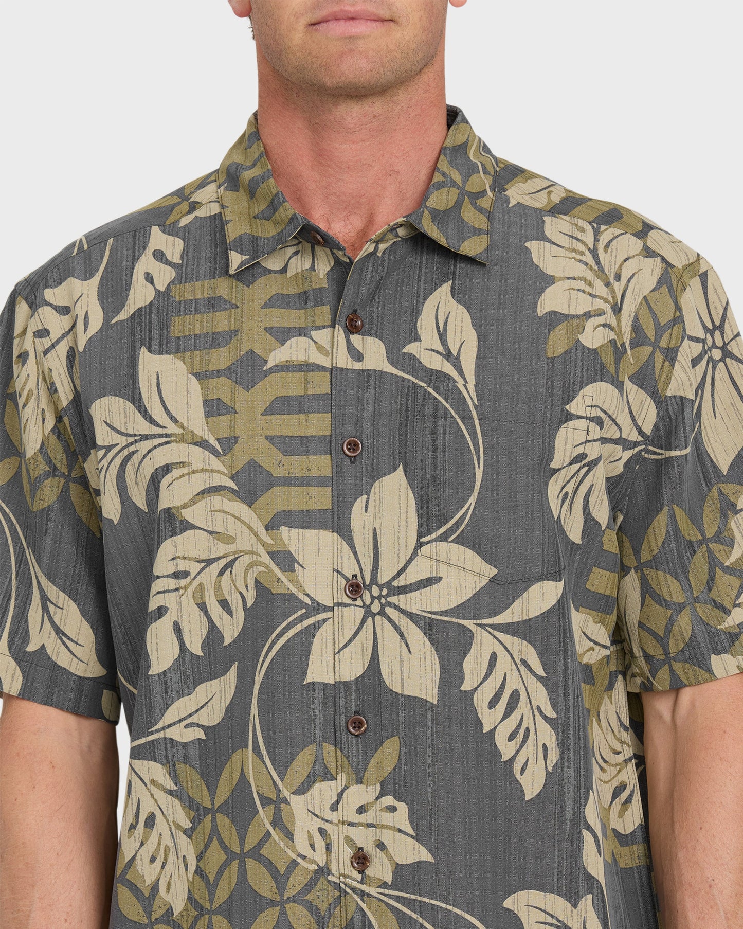 Waterman Tropic Bloom Short Sleeve Woven Shirt - Phantom