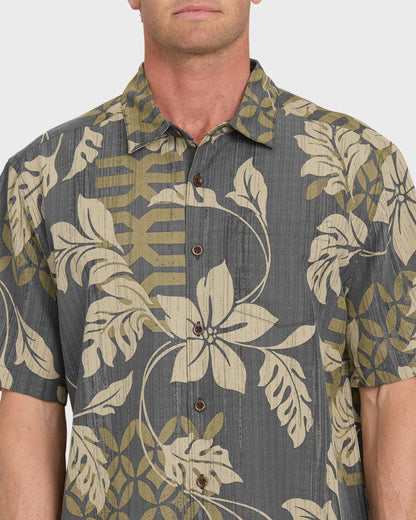 Waterman Tropic Bloom Short Sleeve Woven Shirt - Phantom
