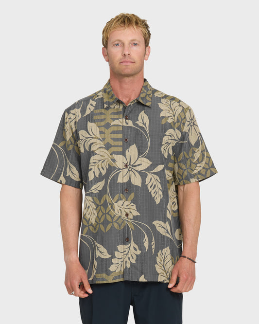 Waterman Tropic Bloom Short Sleeve Woven Shirt - Phantom