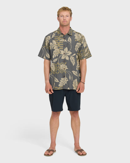 Waterman Tropic Bloom Short Sleeve Woven Shirt - Phantom
