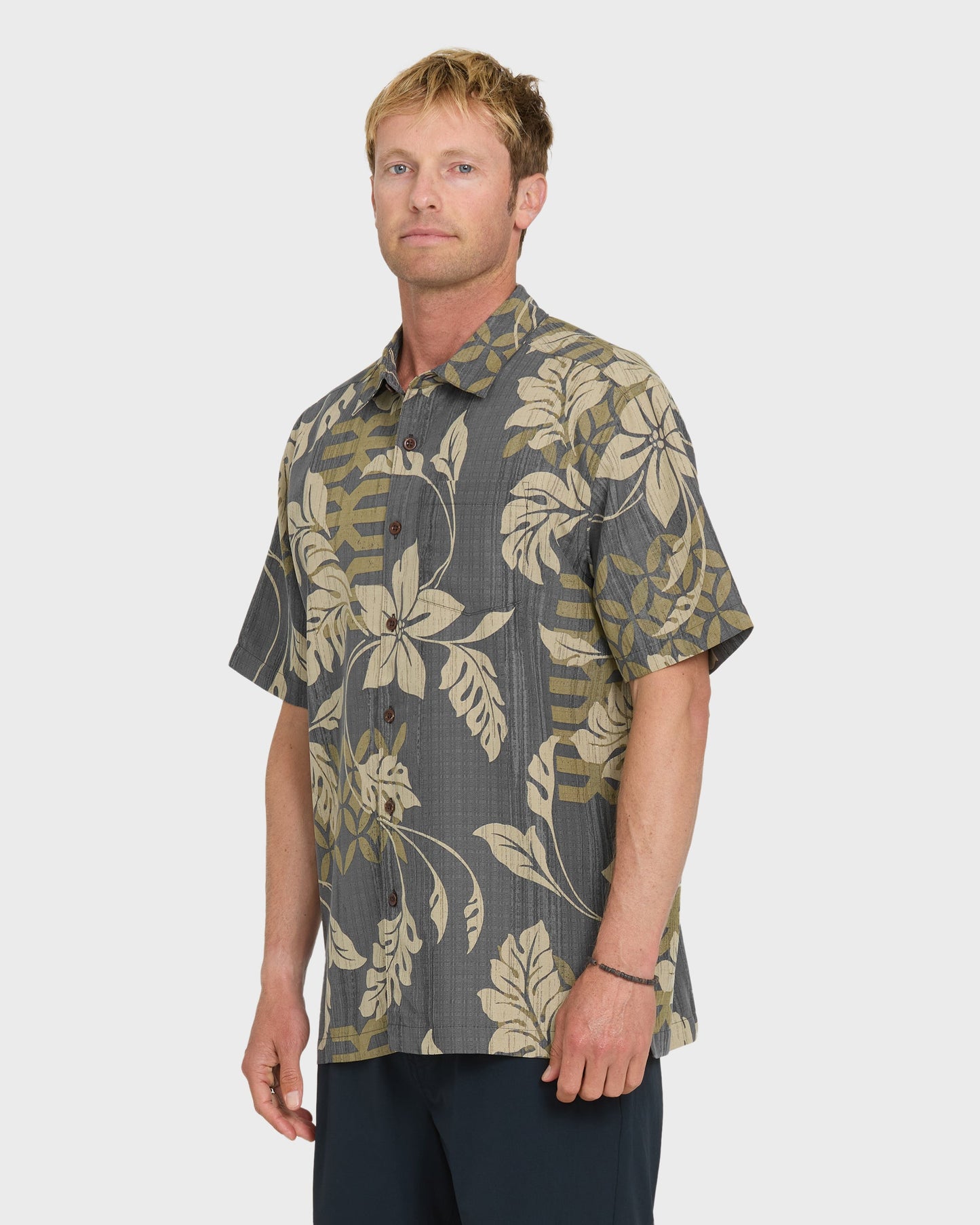 Waterman Tropic Bloom Short Sleeve Woven Shirt - Phantom