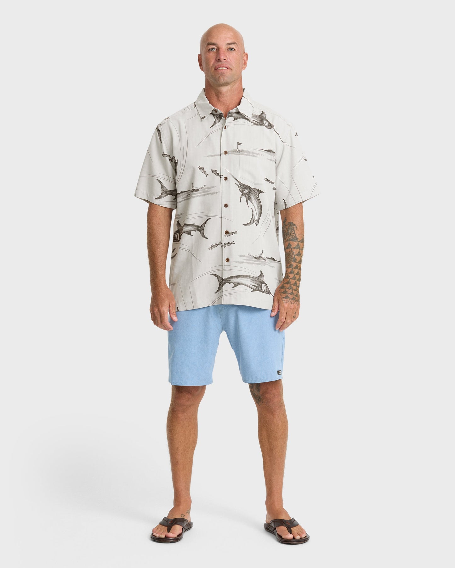 Waterman Fish On Short Sleeve Woven Shirt - High Rise
