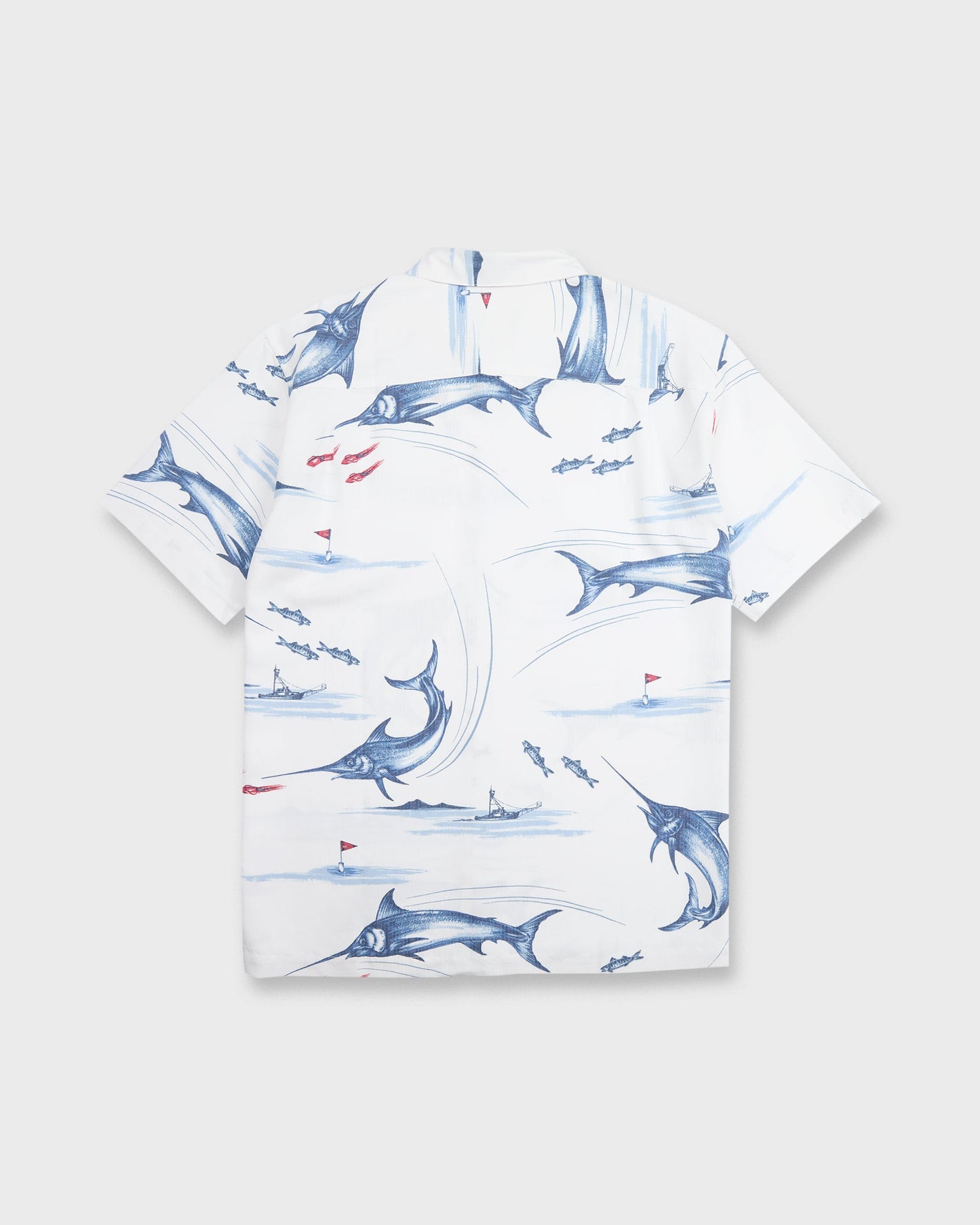 Waterman Fish On Short Sleeve Woven Shirt - White